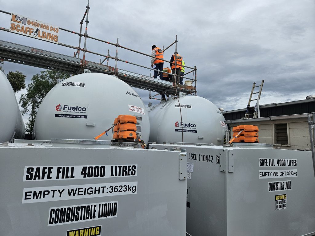 Diesel Tank Testing Australia inspecting bulk fuel storage tanks managed by Fuelco